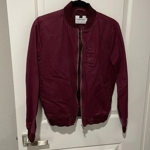Top man bomber jacket burgundy